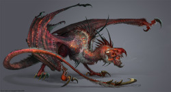 gorrem:  LOTRO - Gwiber by Gorrem (gorrem.tumblr.com)concept art for Lord of the rings Online. 