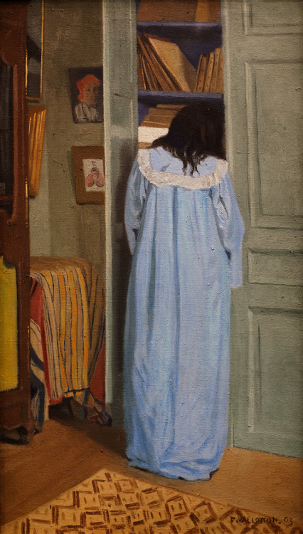 super-vitamin:Woman in blue looking in a closet (1903) by Félix Vallotton