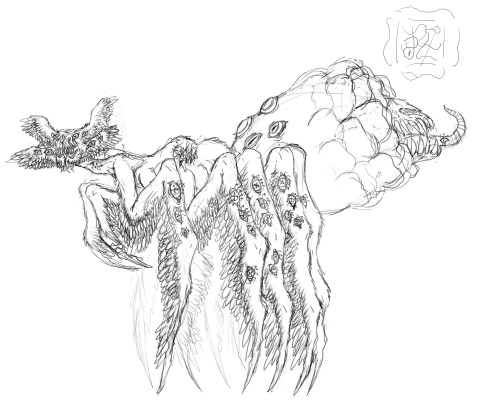 I'm Drawing Monsters Once Again! This Is My First One, The Vile Fallen Saint Arachne.