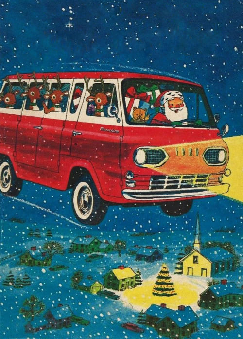 rogerwilkerson:Econoline Santa (1960), art by RIchard Scarry.