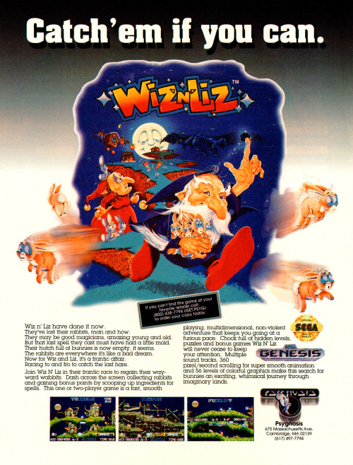 Catch ‘em If You can'Wiz 'n Liz’SEGA Genesis