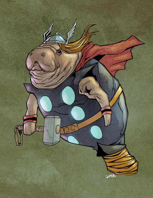 theinturnetexplorer:   Superhero Manatees 
