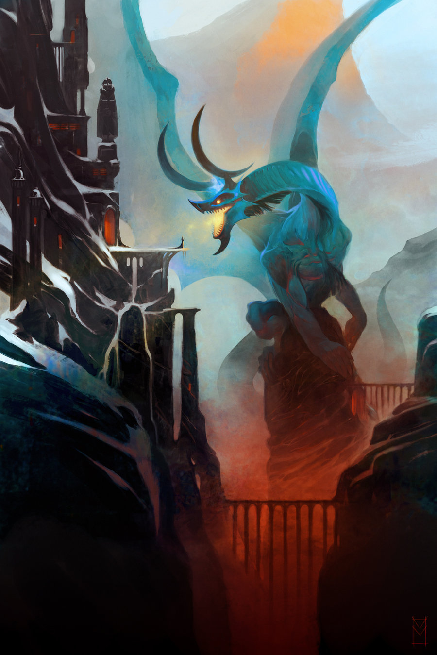 yavanna83:  Crescent Crown Dragon by ~MoulinBleu
