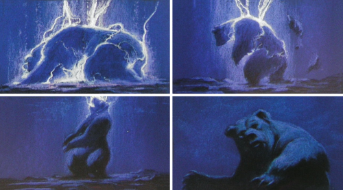 scurviesdisneyblog: Visual development art for the Transformation sequence by Richard Chavez from Th