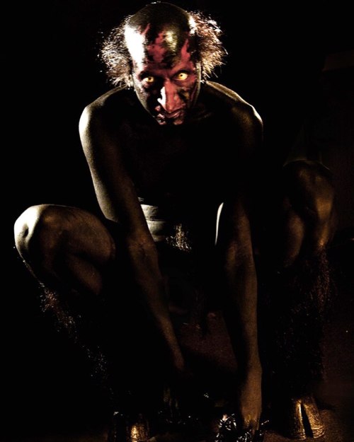slashercinema: Joseph Bishara in full makeup as the Lipstick-Face Demon for Insidious (2010)