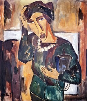 laurenelkin:  Karl Schmidt-Rottluff, “Woman with a bag” (1915) Anne Boyer, Garments Against Women (2