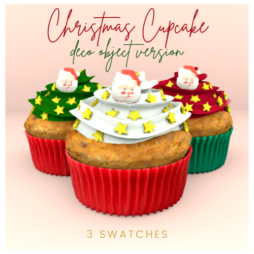 Christmas Gift     Cupcake object, acc and pose pack! More info at my blog!   For early acess, exclu