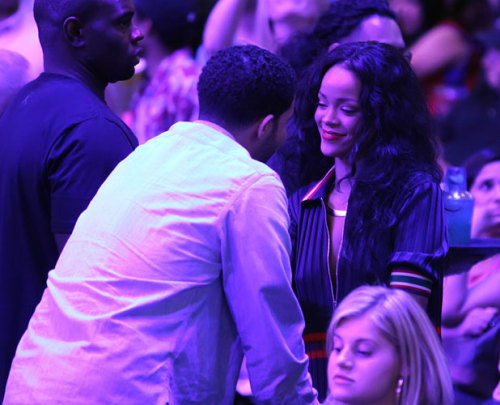 lean-mami:Rihanna and Drake at LA Clippers Game