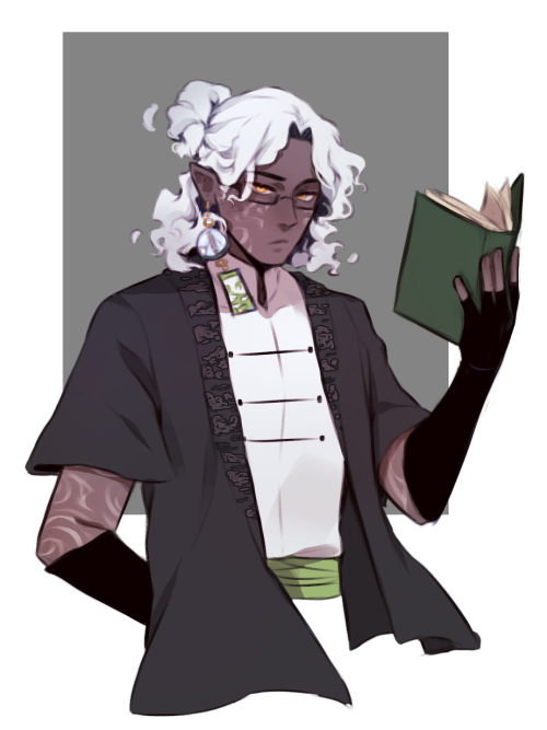 drew my friend’s air genasi cleric for our pirate oneshot hehehe