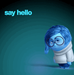 disneypixar:  Meet Sadness from Inside Out. You have her to thank for your chronic case of the Mondays.