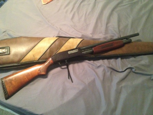 redskyharbor:  Just had her re-barreled from a 30” full choke to an 18.5” cylinder bore, a Mossberg 500a. Her name? Shiola.