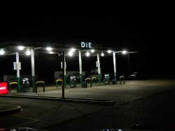 weirdpictures:  The creepiest gas station