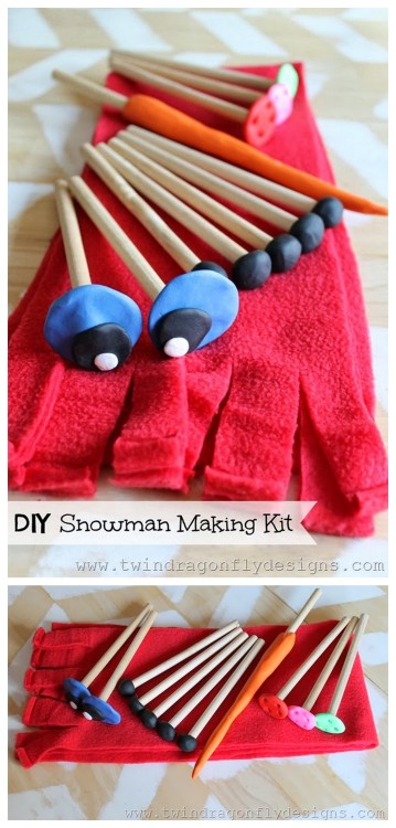 diychristmascrafts:DIY Snowman Making Kit Tutorial by Twin Dragonfly Designs for 733 Blog here. This