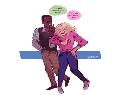 quibbs: do chidi anagonye and eleanor shellstrop know that i love them