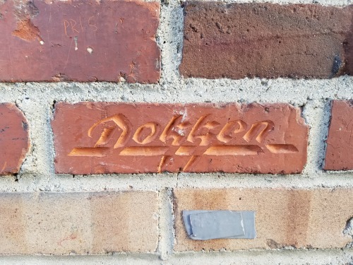 The brick wall out front of the legendary Rainbow Bar & Grill on the Sunset Strip, where Led Zep