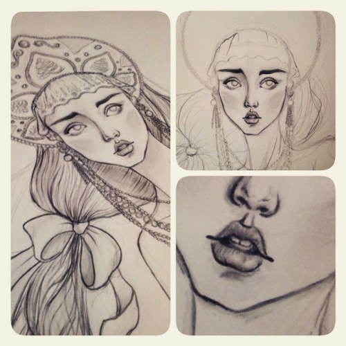 Fast doodle inspired by russian beauty princess. Hope you like!#art #drawing #illustration #doodle #