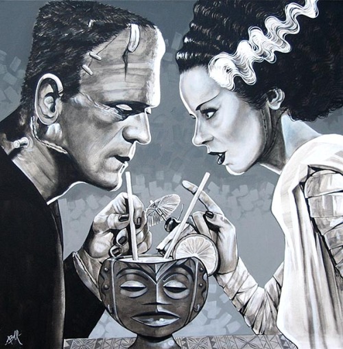 xprettypistolx: The be all end all of strange and beautiful love. *Smiles.*Artist - Mike Bell