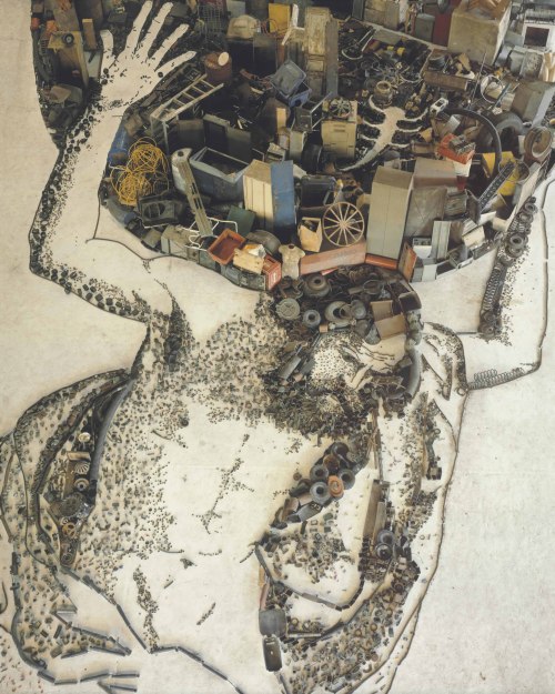 lefildelhorizon:VIK MUNIZ, Atlas, after Giovanni Francesco Barbieri (Il Guercino) (Pictures of Junk)