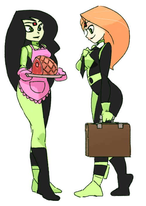 narplebutts: remember how Drakken put Shego in a pink apron and gloves to humiliate her? Fucked up right? Anyway maybe he was just trying to set her up idk drawing commission by @rtilrtil 