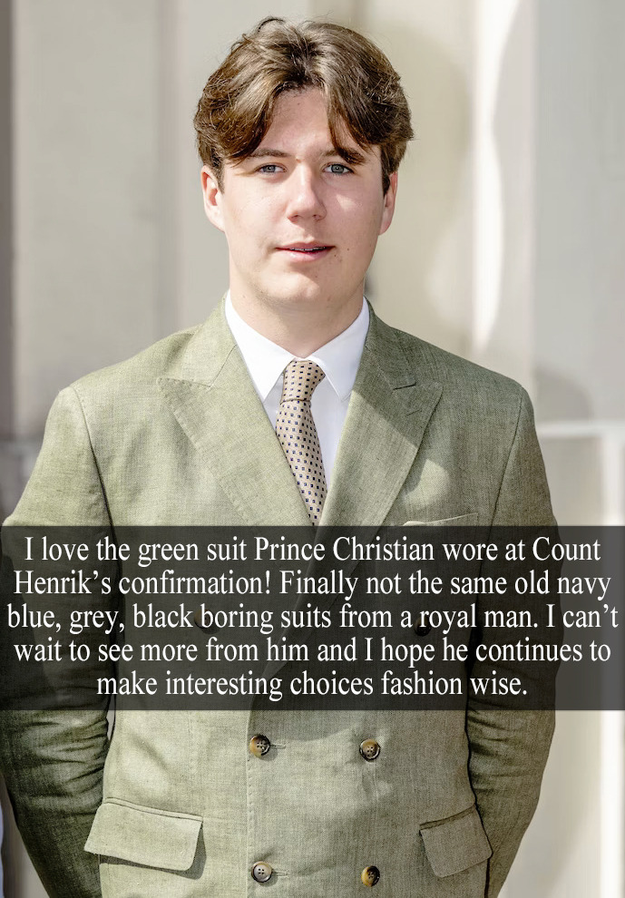 Royal-Confessions — “I love the green suit prince Christian wore at...