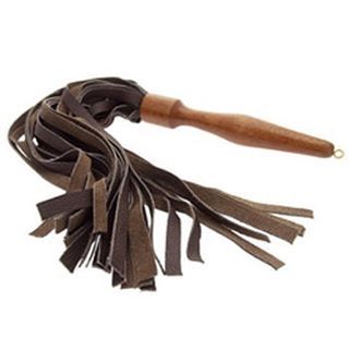Medium weight flogger with solid wood turned handle. #flogger #luxurysextoy #spanking #whipping #ple