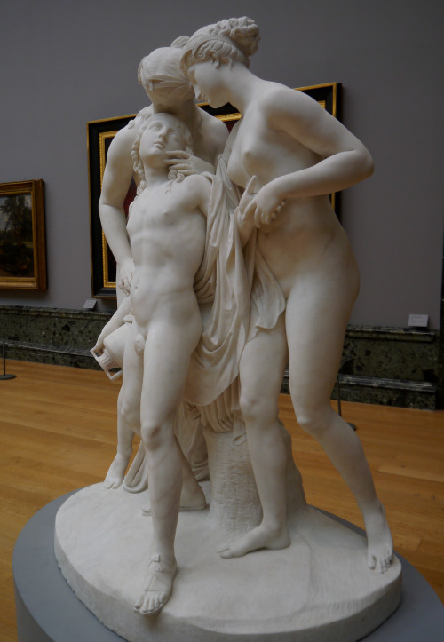 Hylas Surprised by the Naiades (1837) John Gibson (1790–1866)This life-size statue group in white ma