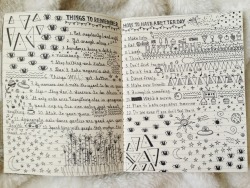 baembina:  Got some lists off tumblr and wrote them down in my doodle notebook.