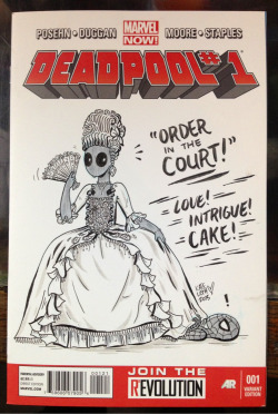 kateordie:  Another Deadpool sketch cover.