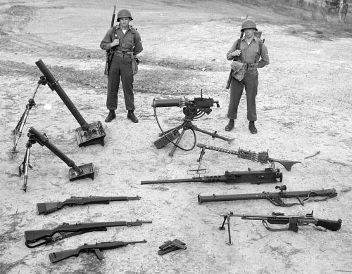 historicaltimes:A display of US small arms at Fort Benning 1950 via reddit Keep reading