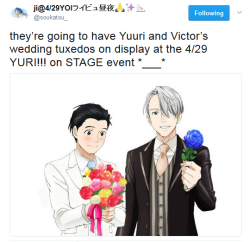 vyctornikiforov:  THE WEDDING TUXEDOS. God Yuri!!! On stage is almost here 🔥🔥🔥