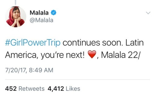 axetoyourface: queerafricanboy: weavemama: Malala really is a class act for standing up against the 