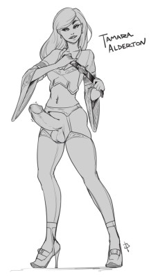 jadonyart:    Sketch com of Silentarrow’s galDonger is like twice the size of her forearm.  