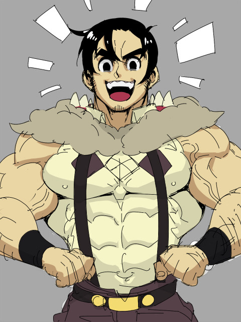 Beowulf From Skullgirls. Coloured, Plus An Alternative Without The Shirt. :3