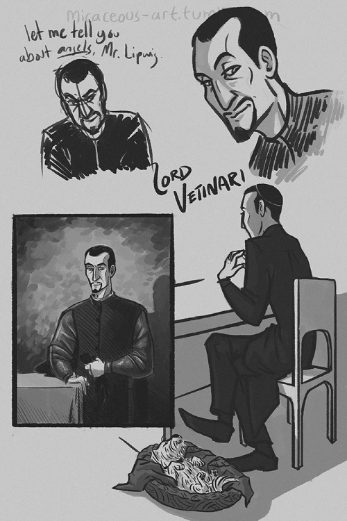 Vetinari studies. I just couldn&rsquo;t resist drawing him a la Machiavelli. My version of him is vi