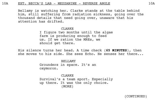 Welcome back to another hiatus Wednesday. To start us off, here’s the first scene from “Praimfaya” by Jason Rothenberg. Enjoy!