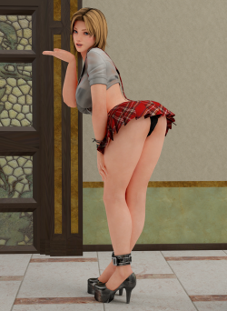 olibuz:  Tin schoolgirl outfit pose model