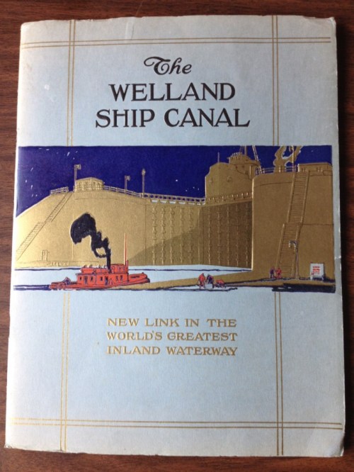 Also pictured are some pages from a booklet about the Welland Ship Canal in Canada, published in 193