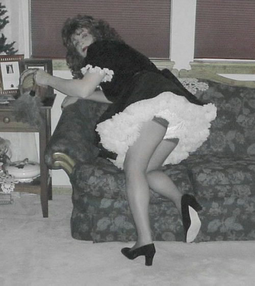 gaysissyqueen: I love wearing frilly petticoats and panties. My personal gay sissy maid DaddyC