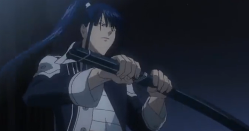 This is Kanda he has an attitude and doesn’t like Allen very much