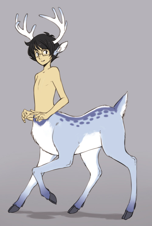 kyuutier: zilleniose:  deertaur prince John with his royal attire, commoner clothes, and buck nekkid (which is just regarded as casual when it’s warm out) blue is a natural deer color what are you even talking about   @mangret u missed the best one.