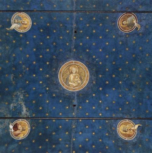 a-poet-and-other-things: dominusvenustas: The beautifully painted ceiling vault of the Scrovegni Cha
