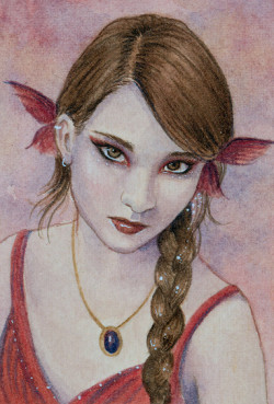 paisleyrain:  Fire Nymph by ACEO Watercolour and coloured pencil