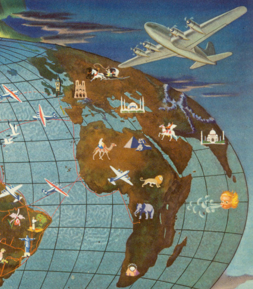 #World Wednesday This map of the world comes from Pan American World Airways and its creator Interna
