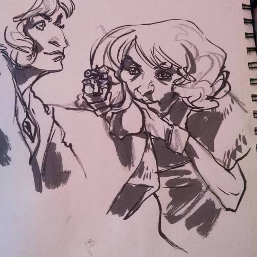 Bang bang, she shot me down #lifedrawing #gallerygirlsla #pen #inkwash #draw #art (at CTN animation 