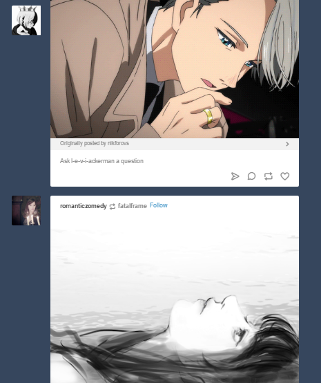 @l-e-v-i-ackerman and @romanticzomedy this just happened on my dash from your posts.Viktor