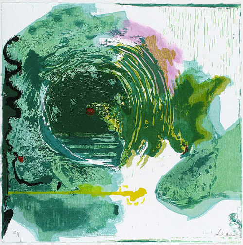 withthelightsout-:  Helen Frankenthaler: 1993 Radius woodcut 1994 Untitled acrylic 1998 Tales of Genji I woodcut 2000 Grey Fireworks silkscreen source 