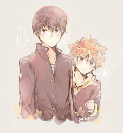 parralon:   //// hinata hiding behind kageyama’s