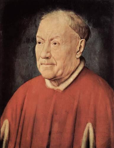 Portrait of Cardinal Albergati, 1431, Jan van EyckMedium: oil,panel,canvas