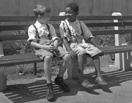 browsethestacks:  newyorkthegoldenage:“Two’s a Team,” Kingsboro Housing Project, Bedford-Stuyvesant, Brooklyn, 1940s.The Photographs of Joe SchwartzPhoto: Joe Schwartz via American Photography Archives Group “You’ve got to be taughtBefore it’s