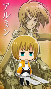 merchantdelmorte:  Character cards for Armin Arlert and class costumes from the SNK mobage game: Shingeki No Kyojin Wing Counterattack 